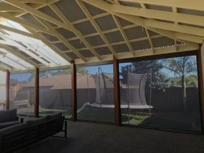 Livingston Outdoor Blinds mesh installation for a Melbourne patio.